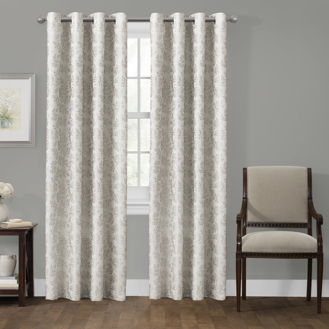 Korth Floral Max Blackout Thermal Grommet Single Curtain Panel Charlton Home® Curtain 
