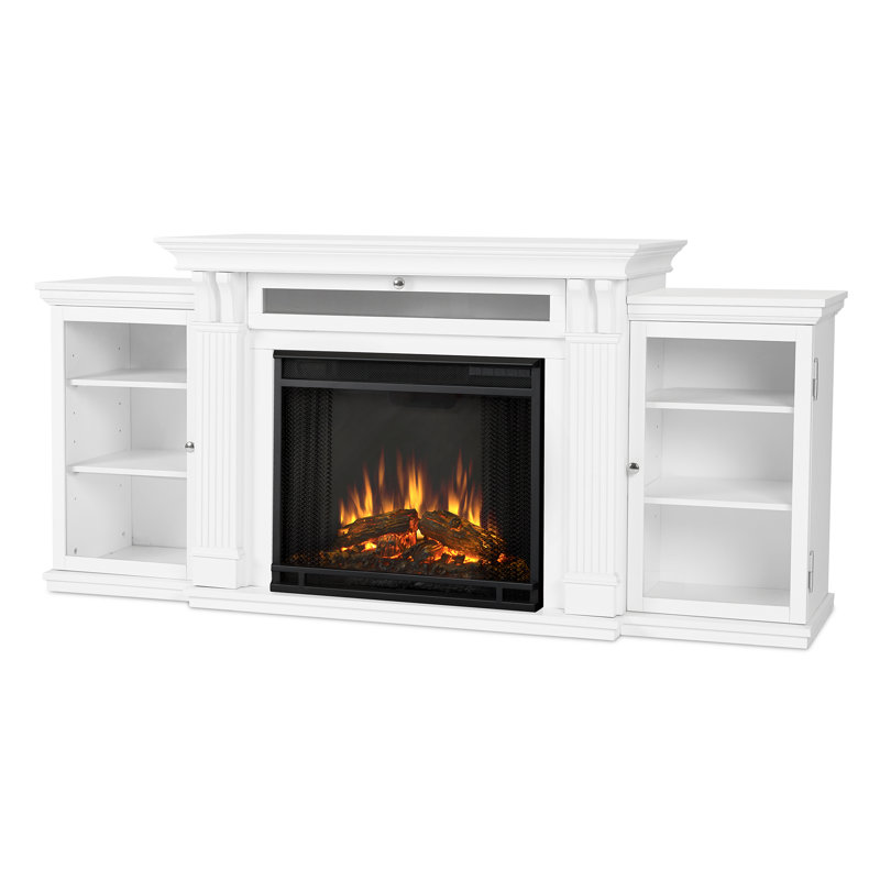 Calie 67'' TV Stand with Fireplace, White