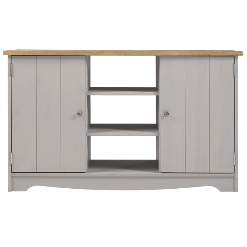 Daneleigh 51.97 " W Pine Solid Wood Sideboard, Gray