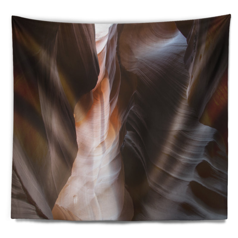 Tapisserie paysage brun antilope, H 50 po x l 60 po