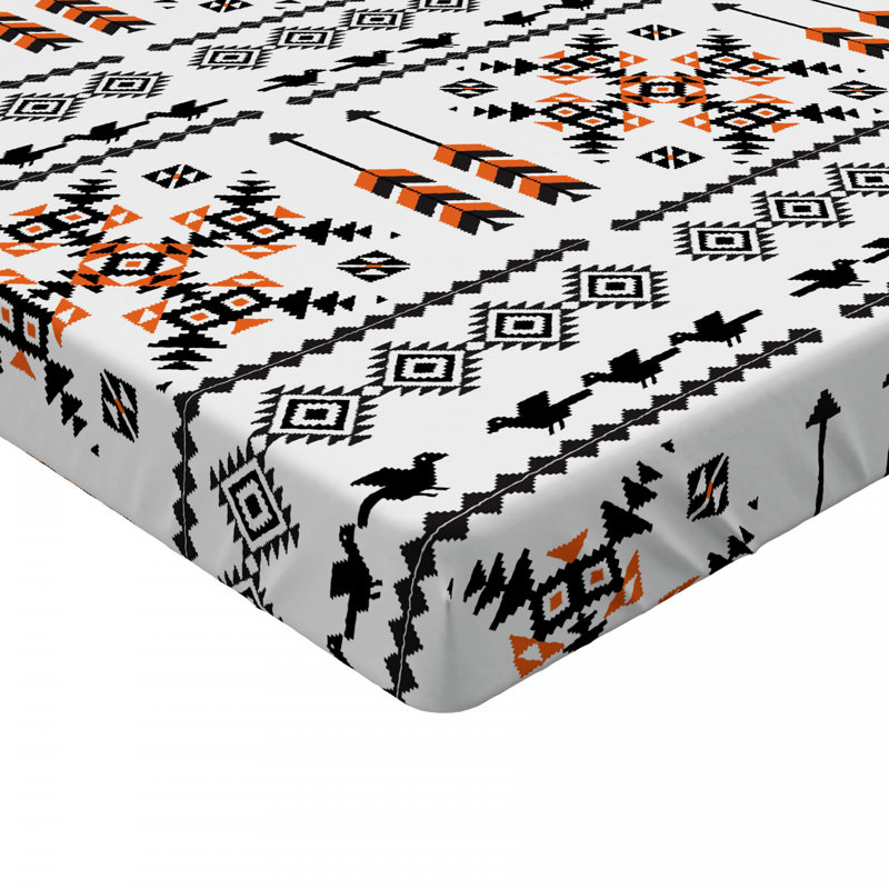 Microfiber Geometric Fitted Sheet, Full Fitted Sheet