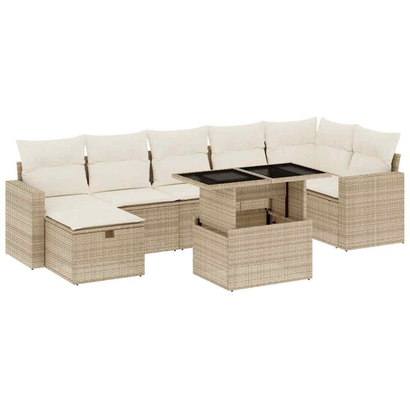 Ensemble de canapé de jardin Vidaxl beige