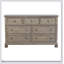 Commode classique à 7 tiroirs avec plateau à bijoux, design traditionnel au fini gris, parfaite pour le rangement dans la chambre à coucher et l'élégance-1373327948