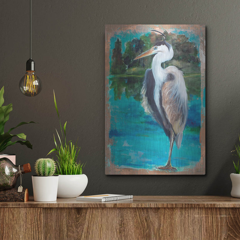 «Marsh Heron» par Stellar Design Studio, H 16 po x l 12 po