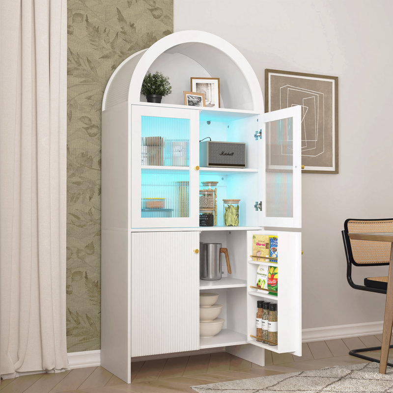 Armoire à dôme moderne en MDF d'inspiration Tech moderne