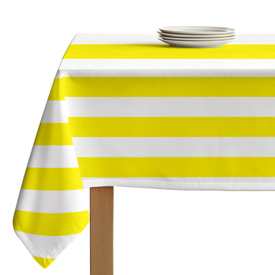 Milliken Signature Cotton Striped Tablecloth Rectangular Ervin Stripe