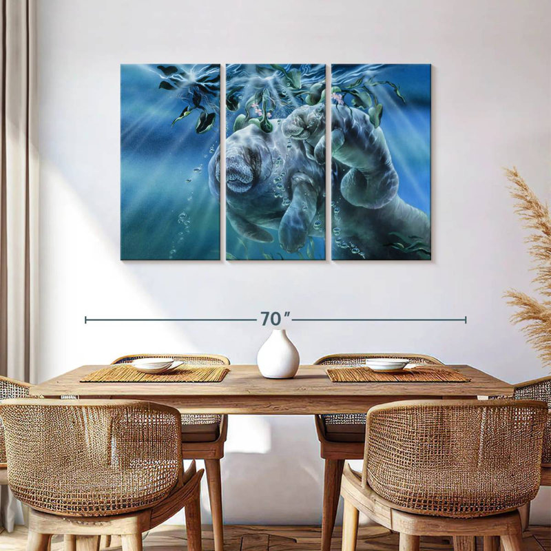 Brampt Manatees Sunshine, 36" H x 57" W