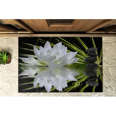 Non-Slip Floral Outdoor Doormat