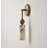 Antique Brass 1-Light Alabaster Cylinder Wall Sconce