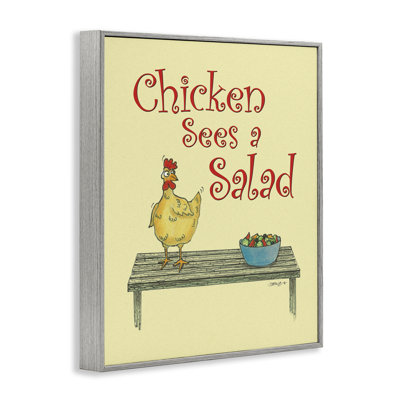 «Chicken Salad», jeu de giclée encadré, par Roger Straub