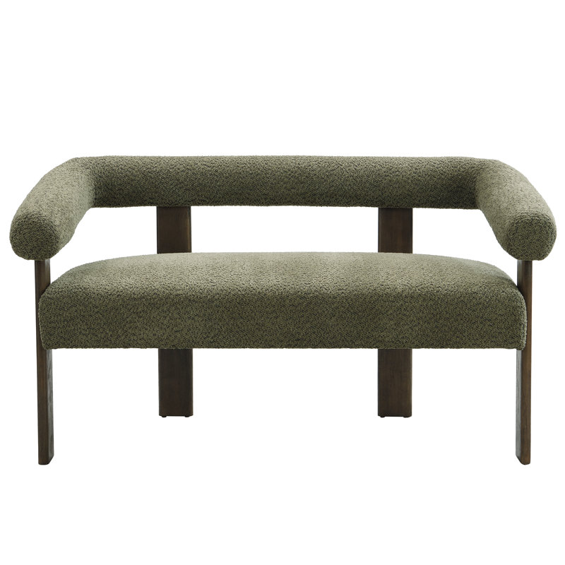 Causeuse ronde avec accoudoirs (vert et brun)