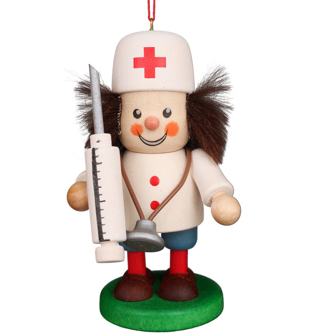 Imboden 4'' Handmade Wood Hanging Figurine Ornament The Holiday Aisle®