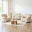 Canapé inclinable manuel 1 + 2 + 3, canapé inclinable avec porte-gobelets cachés, canapé inclinable près du mur pour le cinéma maison, beige