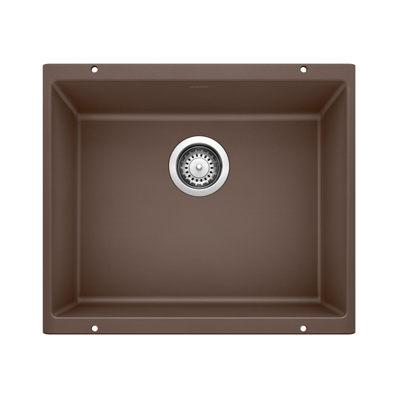 Precis SILGRANIT 21" Single Bowl Undermount Kitchen Sink, Café Brown