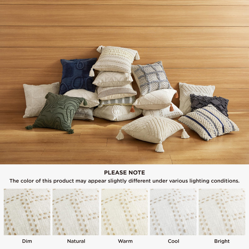 Housse de coussin 100% coton moderne