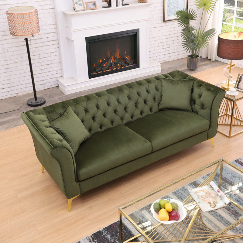 Chesterfield sofa, Green