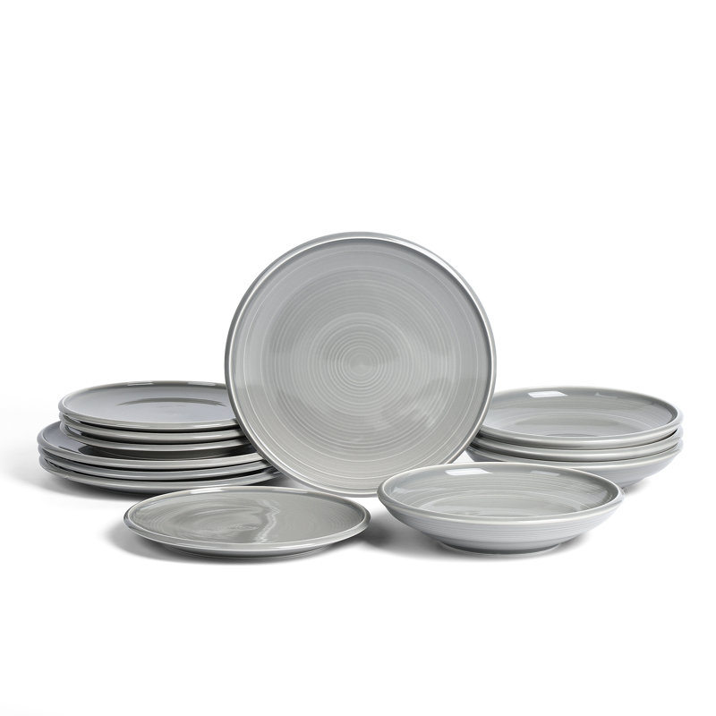 Service de vaisselle Earth & Clay Harmony, Gris, 12