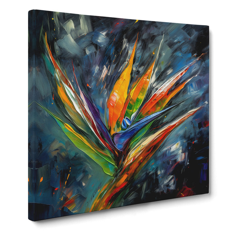 Bird Of Paradise Flower Abstract - Print, 35cm H x 35cm W x 3cm D
