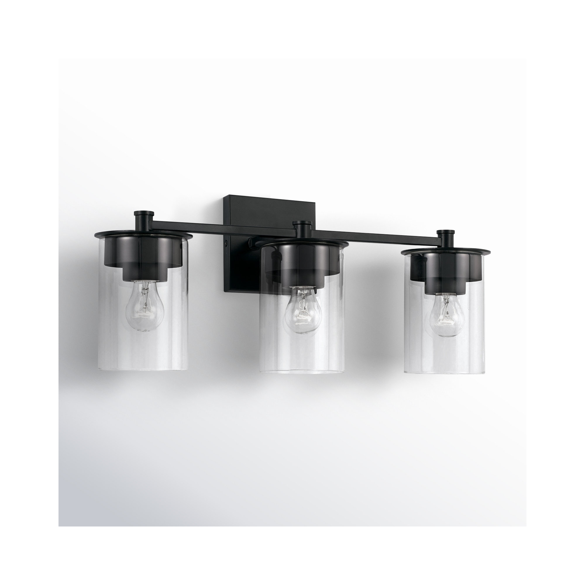 Elstone 3 Light Dimmable Vanity Light, Matte Black