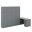 Grand lit escamotable avec bureau, tablettes et armoires