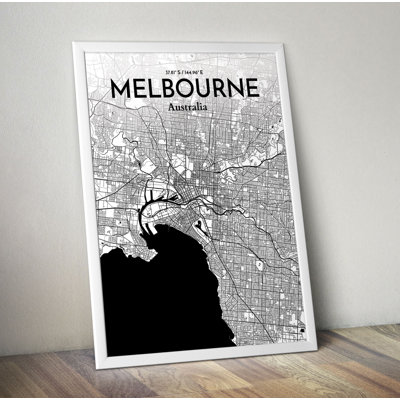 Melbourne City Map - No Frame Print