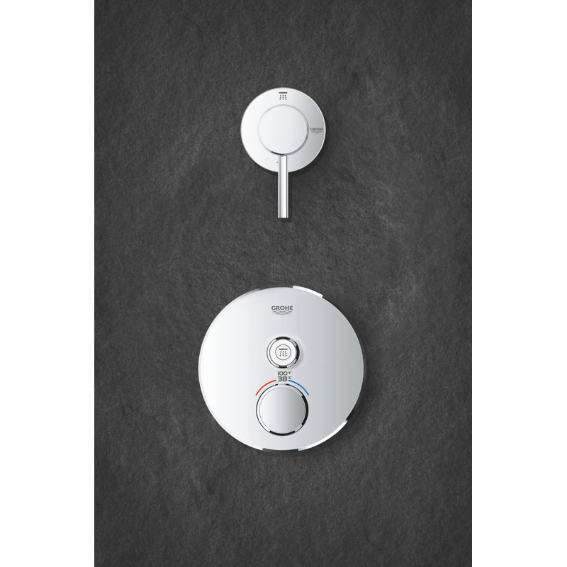GROHE Grohtherm SmartControl Shower Thermostatic Valve Trim Kit, StarLight Chrome