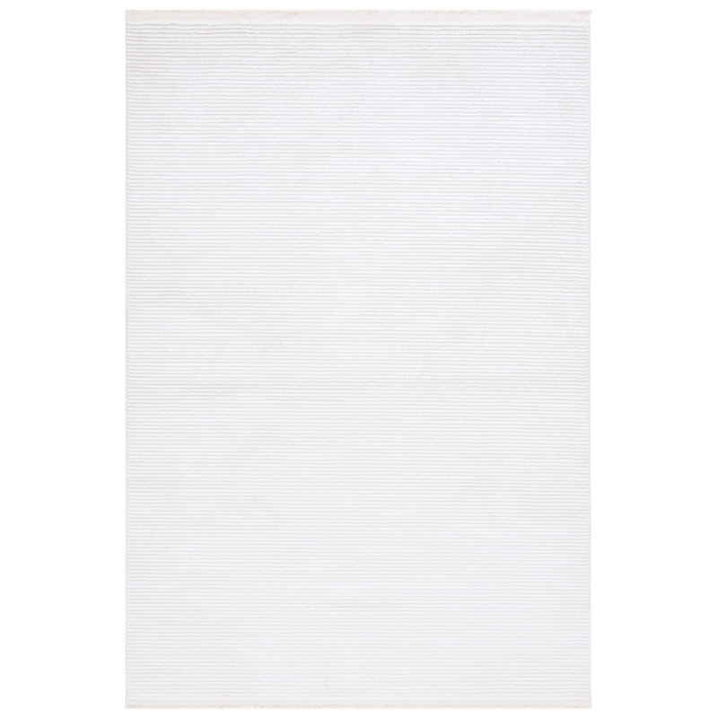 Tapis ivoire tissé à la machine Maayan, Rond 6 pi 7 po