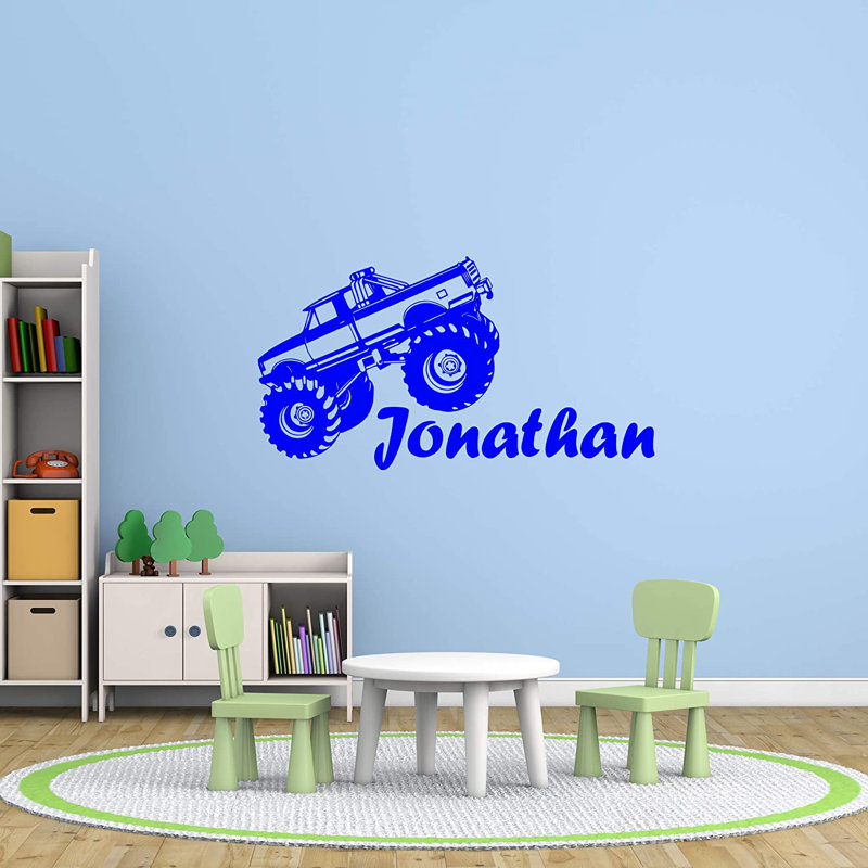 Text & Numbers Non-Wall Damaging Wall Decal, Blue, 8" H x 16" W, Yes
