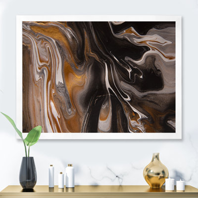 «Black and Brown Marble Universe», peinture sur toile