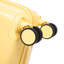 14"/20" 2 pcs/set in ABS Spinner Wheel Luggage, with Combination Lock,14" Cosmetic Case (Yellow)