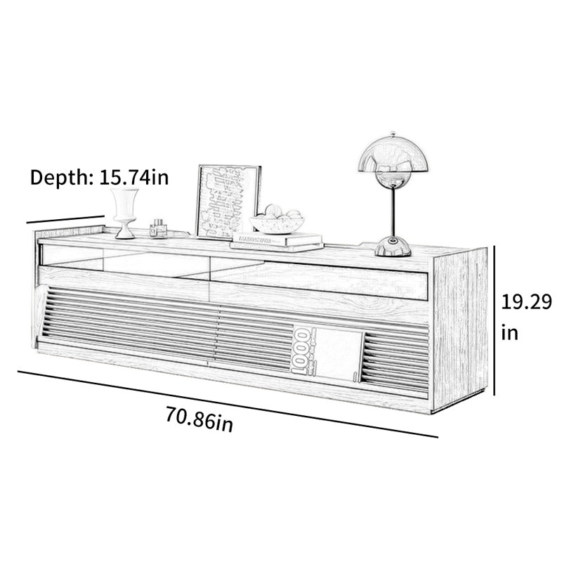 TV Stand with Anti-Slip Top