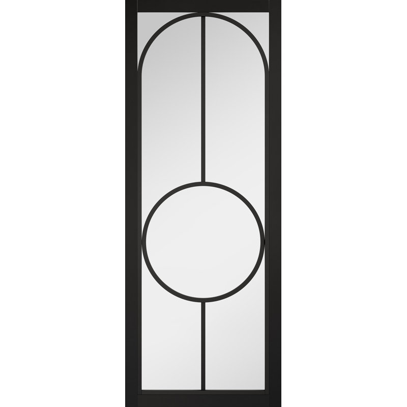 Bowery Clear Glazed Internal Door, 76.2cm x 198.1cm, Black