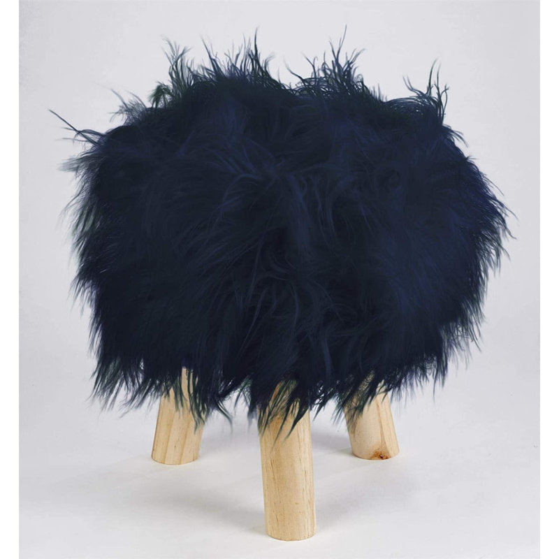 Manufactured Wood Accent Stool, Navy