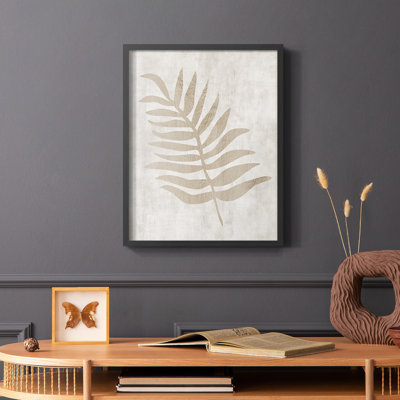 «Peaceful Palm II», reproduction encadrée - bois massif