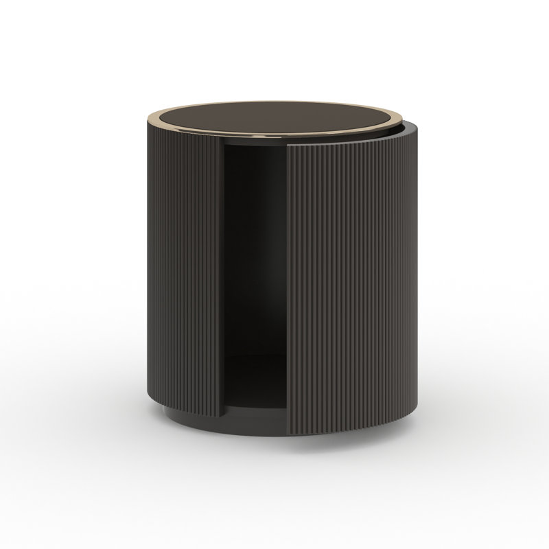 Love Round End Table, Brown