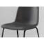 Chaise de bureau debout en similicuir gris, chaise de bureau contemporaine robuste en métal noir, support
