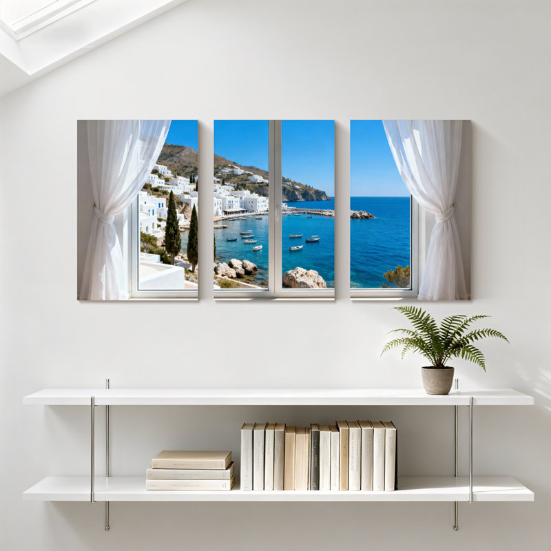 Ensemble de 3 reproductions d'art sur toile, H 36 po x l 72 po
