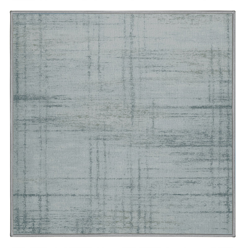 Tapis abstrait gris lavable à la machine, Carré 3 pi