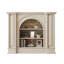 Foyer autoportant en bois massif beige