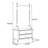 Rounded Coat Rack with Oak Dual Drawers