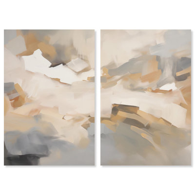 Lost in Thought Canvas Set of 2 Luxury Abstract Art by Art Remedy