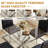 5- Piece Dining Table Set,Glass Top Metal Base Dining Tablewith 4 Faux Leather Dining Chairs-111233773-111233774