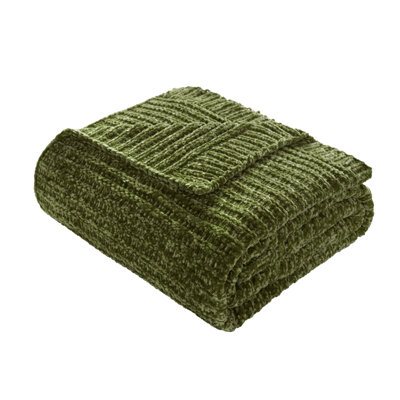 Soft Plush Lightweight Reversible Chenille Throw Blanket