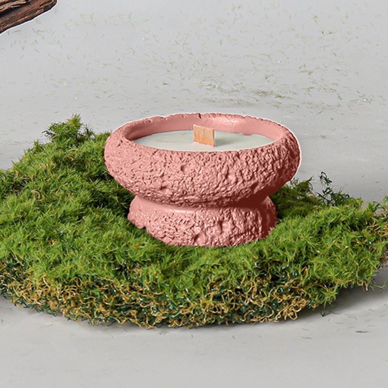 Ornement de soutien en forme de bougie en cristal, Rose