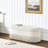 Oval Upholstered Fringe Storage Bench-645844917