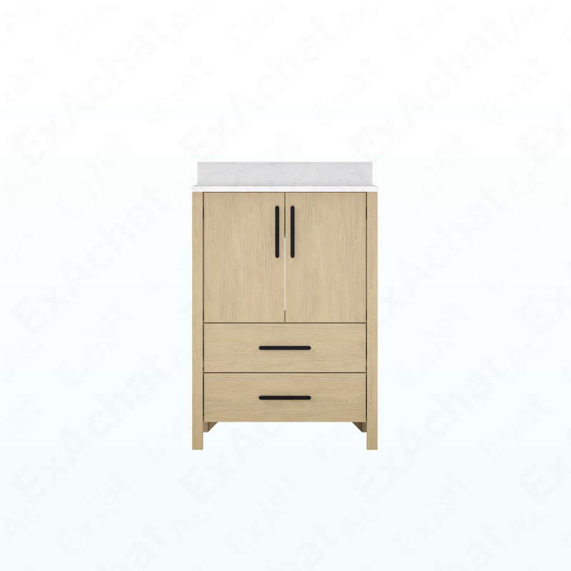 Armoire de meuble-lavabo 24 po avec comptoir et trou pour robinet 24 po Freestangding, 24"