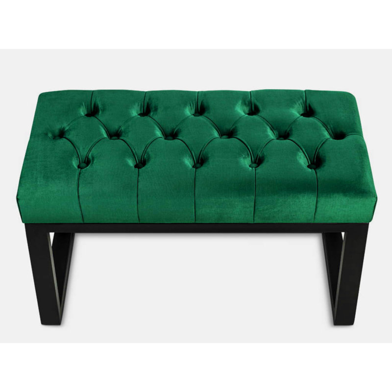 Rehrersburg Velvet Upholstered Bench, H40 x W100 x D30cm