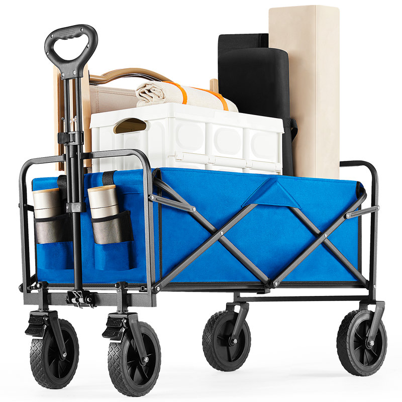 Grand chariot de chariot pliant polyvalent, Bleu