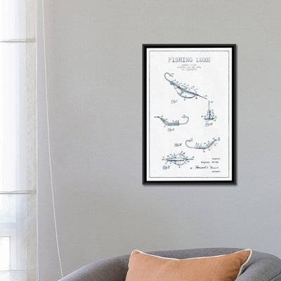 " Raymond McVay Fishing Lure Patent Sketch (Ink) II " by Aged Pixel