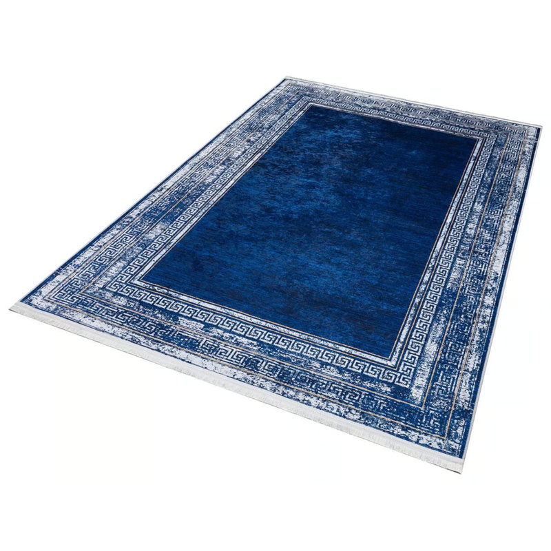 Telaya Cotton Abstract Indoor / Outdoor Rug, Rectangle 5'11" x 9'2"